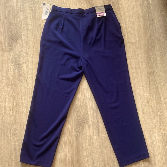 NEW Alia Navy Dressy Straight Pants 14 - Picture 3 of 9